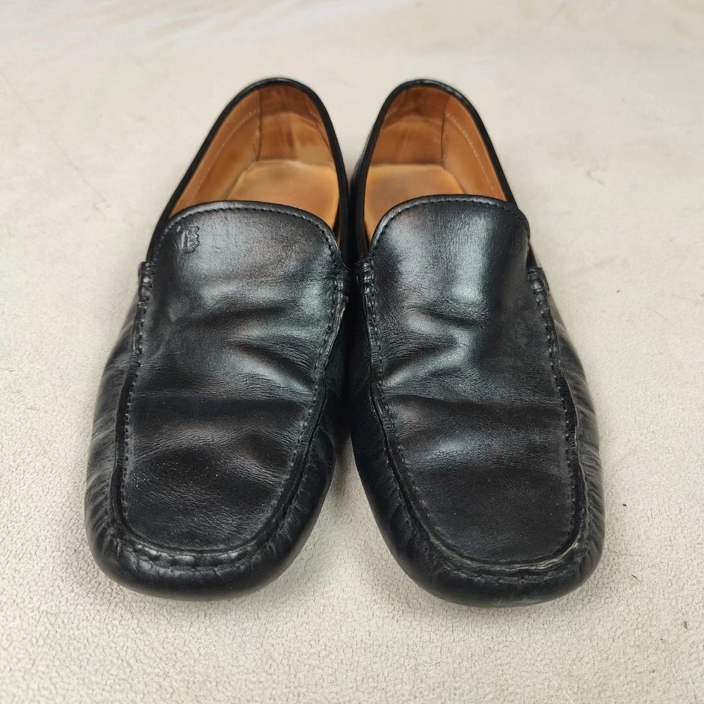 Tod's Gommino Driving Shoes Mens 7.5 Black Leather Slip‎ On Loafers Shoes
